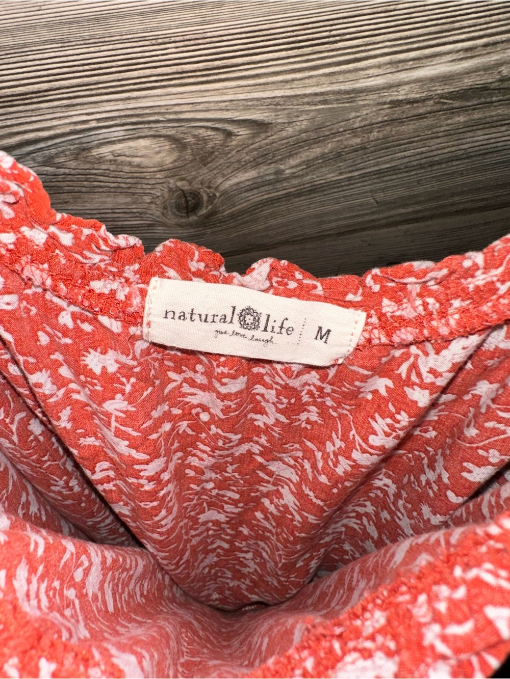 Natural Life Rust Floral Spaghetti-Strap Maxi Dress Pockets Soft Lightweight Med - Picture 4 of 5